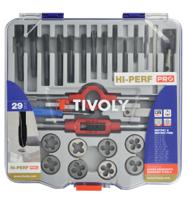 11900970019 Tivoly 39-Piece Carbon Steel Tap & Die Set, M3 - M12 Taps, MF4 - M12 Dies