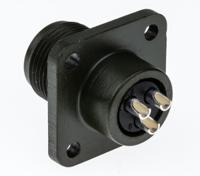 ms3102a-10sl-3p Amphenol Industrial, MS3102A, Copper Alloy 3 Way Box Mount MIL Spec Circular Connector Receptacle, Pin Contacts,Shell