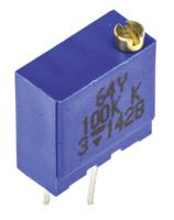 m64y104kb40 Vishay 64Y Series 19 (Electrical), 22 (Mechanical)-Turn Through Hole Trimmer Resistor with Pin Terminations, 100kΩ