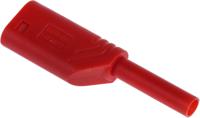 975090701 Hirschmann Test & Measurement Red Male Banana Plug, 2mm Connector, Solder Termination, 10A, 1000V ac/dc, Gold Plating
