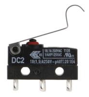dc2c-a1sc ZF Simulated Roller Lever Micro Switch, Solder Terminal, 10.1 A @ 250 V ac, SPDT, IP6K7