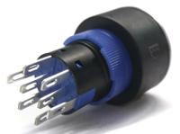 175-8273 RS PRO Illuminated Push Button Switch, Momentary, Panel Mount, 22.2mm Cutout, DPDT, Blue LED, 250V ac, IP65