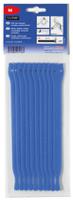 130-00004-textie-1m-pa66pp-bu HellermannTyton Cable Tie, Hook and Loop, 1m x 13 mm, Blue PA (Loop), PP (Hook), Pk-1