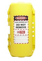 276-132 RS PRO Yellow 4-Lock Polypropylene Plug Lockout, 9mm Shackle, 115mm Attachment