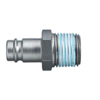 27sfak21sxn Legris Nickel Plated Steel Male Pneumatic Quick Connect Coupling, BSPT 1/2 in Male Male Thread