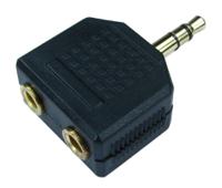 286-2905 RS PRO A/V Connector Adapter, Male 3.5 mm Stereo to Female 2 x 3.5 mm Female Stereo