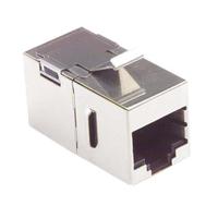 tdg1026ks-c5e L-Com TDG Series Single-Port RJ45 Ethernet Coupler, Cat5e, Nickel Plated Brass