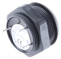 sci535b1-black Sonitron 86dB Panel Mount Multifunction Internal Piezo Buzzer, 36.5 x 26mm, 5V dc Min, 35V dc Max
