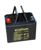 exa75-12fr Exalium 12V M6 Lead Acid Battery, 75Ah