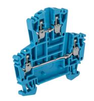1021580000 Weidmuller  WDK 2.5 BL Series Blue, 2.5mm², Double-Level, Screw Termination
