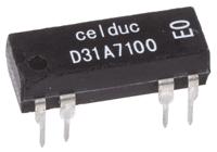 d31a7100 Celduc Plug In Reed Relay, 24V dc Coil, SPST, 100V dc Max, 2150Ω