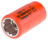 911-1430 ITL Insulated Tools Ltd 1/2 in Drive 17mm Insulated Standard Socket, 12 point, VDE/1000V, 27 mm Overall Length
