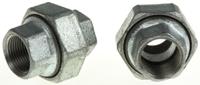 770340205 Georg Fischer Galvanised Malleable Iron Fitting Taper Seat Union, Female BSPP 3/4in to Female BSPP 3/4in