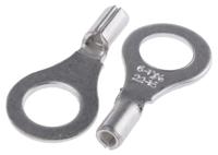 433-006 RS PRO Uninsulated Crimp Ring Terminal, M6 Stud Size, 0.5mm² to 1.5mm² Wire Size