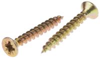 144-3476 RS PRO Pozidriv Countersunk Steel Wood Screw, Yellow Passivated, Zinc Plated, 4mm Thread, 30mm Length