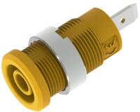 3274-i-j Electro PJP Yellow Female Banana Socket, Plug In Termination, 36A, 600 → 1000V