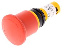 121610-c22-pvt45p-k11 Eaton C22-PVT Series Twist Release Emergency Stop Push Button, Panel Mount, 22mm Cutout, 1 NO + 1 NC, IP66, IP67, IP69