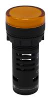 909-2540 RS PRO, Panel Mount Yellow LED Pilot Light, 22mm Cutout, IP65, Round, 120V ac/dc