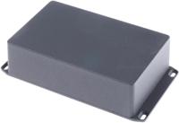 1590dflbk Hammond 1590 Series Black Die Cast Aluminium Enclosure, IP54, Flanged, Black Lid, 187.75 x 119.5 x 56mm