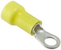 330518 TE Connectivity, PLASTI-GRIP Insulated Ring Terminal, M5 (#10) Stud Size, 2.6mm² to 6.6mm² Wire Size, Yellow
