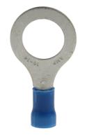 160136 TE Connectivity, PLASTI-GRIP Insulated Ring Terminal, M10 Stud Size, 1mm² to 2.6mm² Wire Size, Blue