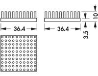 ick-s-36x36x10 Fischer Elektronik Heatsink, Universal Square Alu, 4.7K/W, 36.4 x 36.4 x 10mm, Adhesive Foil, Conductive Foil