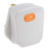 490-009 RS PRO UK Mains Plug, 3A White, Cable Mount Thermoplastic, Urea Formaldehyde, 250 V