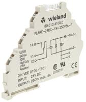 8001041000 Wieland flare Series Interface Relay, DIN Rail Mount, 24V dc Coil, SPDT, 1-Pole