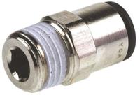 3175-16-17 Legris LF3000 Series Straight Threaded Adaptor, R 3/8 Male to Push In 16 mm, Threaded-to-Tube Connection Style