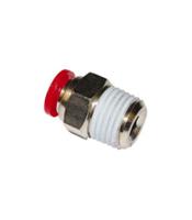 c01251218 Norgren Pneufit C Series Straight Threaded Adaptor, R 1/8 Male to Push In 12 mm, Threaded-to-Tube Connection Style
