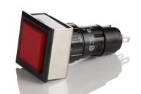 61-00000261-96712-61-99300 EAO, 61, Panel Mount Red LED Pilot Light, 16mm Cutout, IP65, Square