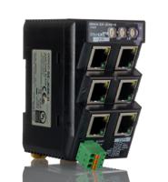 gxjc06h Omron EtherCAT Junction Slave Series DIN Rail Mount Network Hub, 6 RJ45 Ports, 24V dc