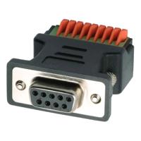 ex-49111 Exsys DB-9 Female Female to Terminal Block Female Adapter