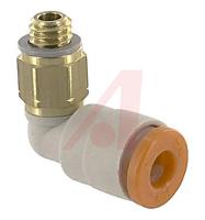 kq2l03-34a SMC KQ2 Series Elbow Threaded Adaptor, NPT 1/8 Male to Push In 5/32 in, Threaded-to-Tube Connection Style