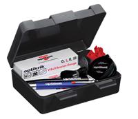 service-box Drive Belt Diagnostic Kit containing OPIKRIK 0, 1, 2, & 3, Gauges for V belt & Ribbed belt drives, 10ft measuring tape