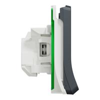 mur36133 Schneider Electric Mureva Styl Grey 1 Gang Plug Socket, 2P+E Poles, 16A, Type E - French, Outdoor Use