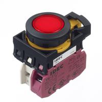 cw1l-m1e01q4r Idec CW Series Illuminated Push Button, Panel Mount, 22mm Cutout, SPST, IP65