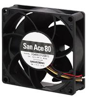 9ga0824p2s001 Sanyo Denki 9GA Series Axial Fan, 24 V dc, DC Operation, 146.9m³/h, 10.1W, 420mA Max, 80 x 80 x 32mm