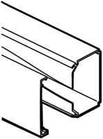 16340 Planet-Wattohm Viadis White Industrial Trunking - Closed Slot, W40 mm x D40mm, L2m, PVC
