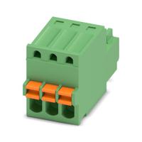 1881338 Phoenix Contact, 2.5mm Pitch, FC-MC 0.5/3-ST-2.5, 3 Way, , Pluggable Terminal Block, Plug, Cable Mount, Spring Cage
