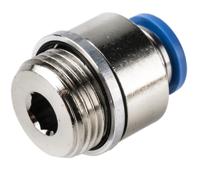 qs-g38-8-i Festo QS Series Straight Threaded Adaptor, G 3/8 Male to Push In 8 mm, Threaded-to-Tube Connection Style, 186111