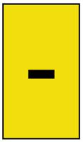 901-10639-906-4735-ye HellermannTyton HO85 Slide On Cable Markers, Black on Yellow, Pre-printed "-", 1.8 → 6.3mm Cable, 901-10639
