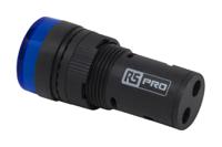 909-2415 RS PRO, Panel Mount Blue LED Pilot Light, 16mm Cutout, IP40, Round, 12V ac/dc
