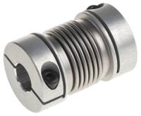 554162222 Huco Bellows Coupling, 16mm Outside Diameter, 6mm Bore, 23mm Length Coupler
