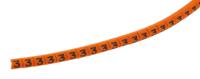 901-10270 HellermannTyton Helagrip Slide On Cable Markers, Black on Orange, Pre-printed "3", 1 → 3mm Cable,