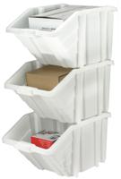 877-6821 RS PRO PP Storage Bin, 635mm x 400mm x 345mm, White