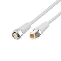evf045 ifm electronic Male 4 way M12 to Female 4 way M12 Sensor Actuator Cable, 10 m