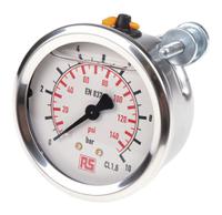 9314195 WIKA G 1/4 Analogue Pressure Gauge 10bar Back Entry 63mm Outside Diameter, UKAS