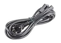 178-9803 RS PRO Straight IEC C13 x 2 Socket to Right Angle CEE 7/7 Plug Power Cord, 2.5m