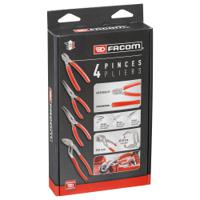 gjpa4pb Facom GJP.A4PB 4-Piece Combination Pliers, Angled, Straight Tip